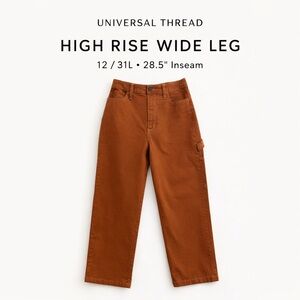 Universal Thread Rust Utility Wide Leg Pants 12/31L